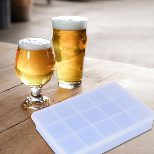 Bandeja de silicona para cubos de hielo con tapa, 15 cubos miniatura 5