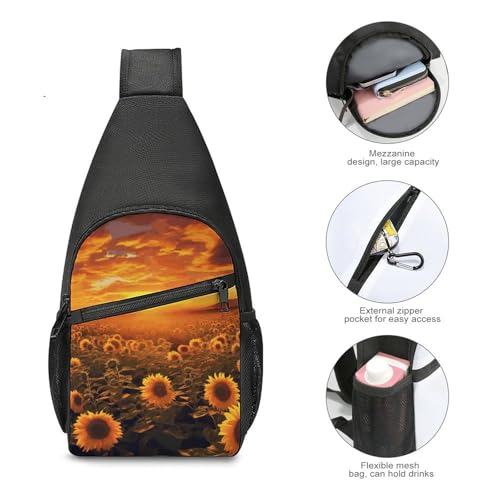 Mochila tipo sling ligera para senderismo y viajes miniatura 5