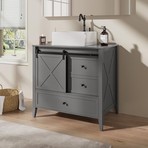 VNN Bathroom Vanity with Sink - 36 Inch Bathroom Vanity