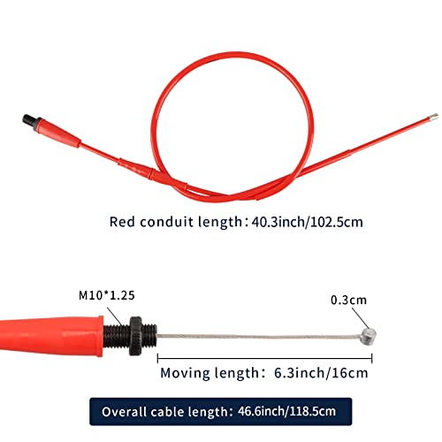 Image of NIBBI Throttle Cable 40.3 inch, Universal Replacement Motorcycle 102.5cm Adjustable Throttle Cable, For Dirt Bike Pit Bike YAMAHA Kawasaki Honda Apollo Motocross