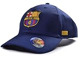 Hy-Pro FC Barcelona Official Baseball Cap, Navy Blue, Embroidered Club Crest, Adjustable Fit