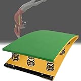 Robustes Sprungbrett Aus Hartholz Für Kinderturnen – Professionelles, Gebogenes Design Mit Stahlfeder Und Sprungmatte, Ideale Sprunganlage Für Sportvereine Und Green 2 Springs 50x80x20cm