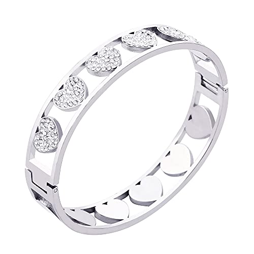 XINYIXIN Mujer Niñas Amigos Sisters Lady acero inoxidable Crystal Cover