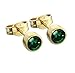 Produktbild NKlaus Paar Ohrstecker Gold 333er 4,50mm dunkelgrün Zirkonia Damen Herren Kinder 6716