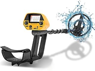 SEAAN Metal Detectors, Lightweight Gold Detector with 20cm Waterproof Search Coil, Height Adjustable for Kids Beginners Treasure Hunting, DISC & All Metal Modes