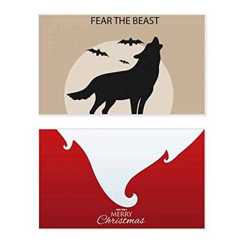 Message de Noël loup fantôme pour décorer votre table de fête et réveillon