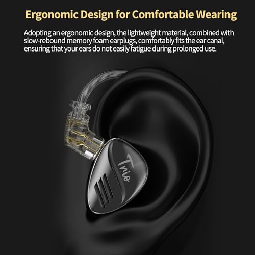 Image of CCA Trio in-Ear Monitor 8mm 3DD IEMS Earphones with 4 Tuning Switches HiFi Bass Noise Isolation Earbuds, Clarity Stereo Sound Headphone for Audio Engineer, Musician (MIC)