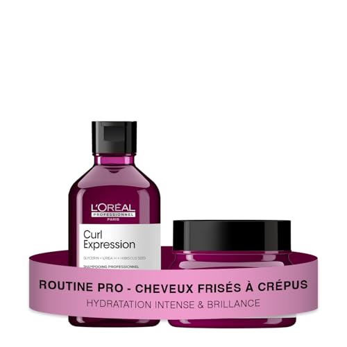 'Oréal Professionnel Routines Curl Expression Cheveux Crépus Shampoing Anti Résidus Masque Riche Hydratant Intensif Crème en Gelée Soin Raviveur Sans Rinçage Duo Trio Quatuor - vue 1
