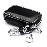 Cartera de Cuero para Llaves de Coche, Organizador de Llaves con Cremallera, a la Moda para Hombre, Estuche para Llavero Apto para A/UDI Apto para V/w Apto para T/oyota Apto para C/hevrolet-Lexus