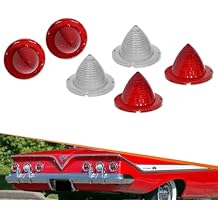 ADIIL 4PCS Red & 2PCS Clear Tail Light Lamp Backup Lenses For 1960 1961 Chevrolet Bel Air/Biscayne/Nomad/El Camino & Impala