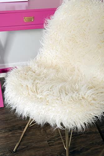 Linon Remy Flokati Chair With Gold Metal Base #TOP6