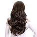 Kori Koli 24 Inch Wavy 3/4 Half Wig Long lightest brown Synthetic Hair Extensions Capless Wigs Hair Clips Extension For Women 210gï¼ˆ24â€œ #7ï¼‰