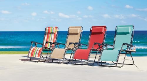 BrylaneHome Outdoor Zero Gravity Lounge Chair with Pillow