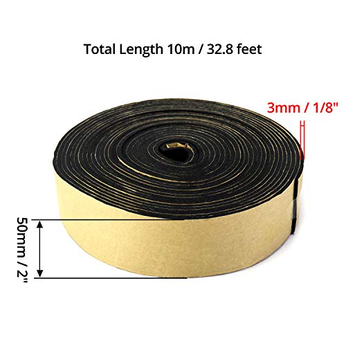 QWORK Pipe Wrap Insulation, Waterproof Foam Insulation Tape Adhesive for Hot or Cold Pipes, 33 Ft x 2 Inch Wide x 1/8 Inch Thick