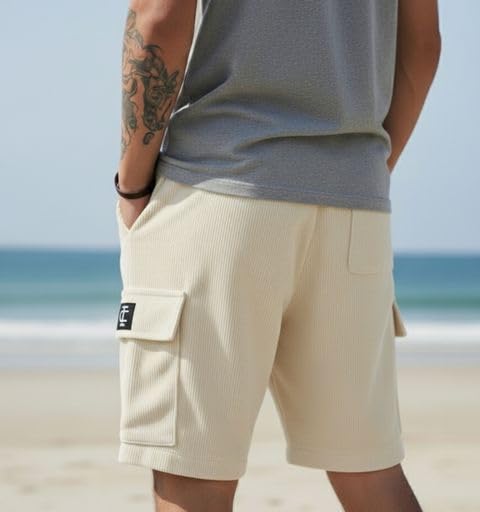 Image of INDICLUB Men's Athletic Performance Shorts,Casual Everyday Wear, Comfortable Drawstring Style