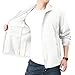 UOFOCO Mens Waterproof Sun-Protective Jackets Summer Casual Lightweight Zip Up Outdoor Loose Coats with Pockets Men Rain Jacket White L
