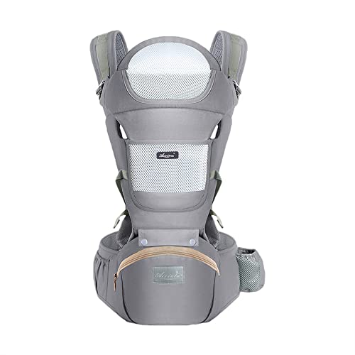 Porta-bebês respirável multifuncional com assento de quadril apoio lombar banco de cintura para 0-36