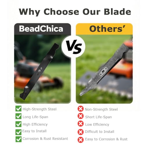 (2 Pack) 2105200317A 21 inch Push Mower Blade Compatible with Murray Hyper Tough,Blackmax, MNA 152901,152701,152903,152905, 84005221, 2105200317,Lawn Mower Blades
