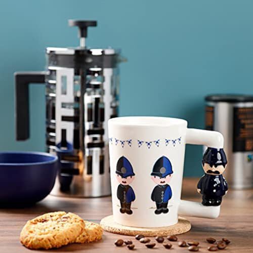 Subito Disponibile Tasse de Petit-déjeuner avec poignée en Forme de Policier Anglais.