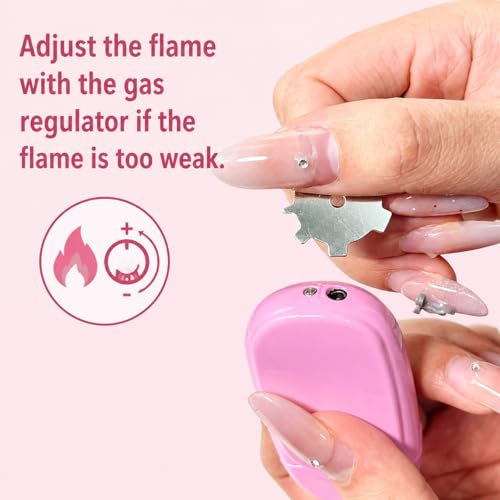 Encendedores tipo soplete rosa, pack x2, recargables miniatura 5