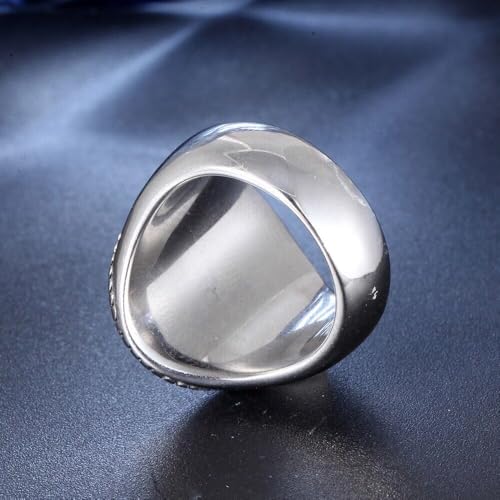 Men's Vintage Punk Tattoo Machine Engine Bit Dual Color Stainless Steel Ring US Size 7-133