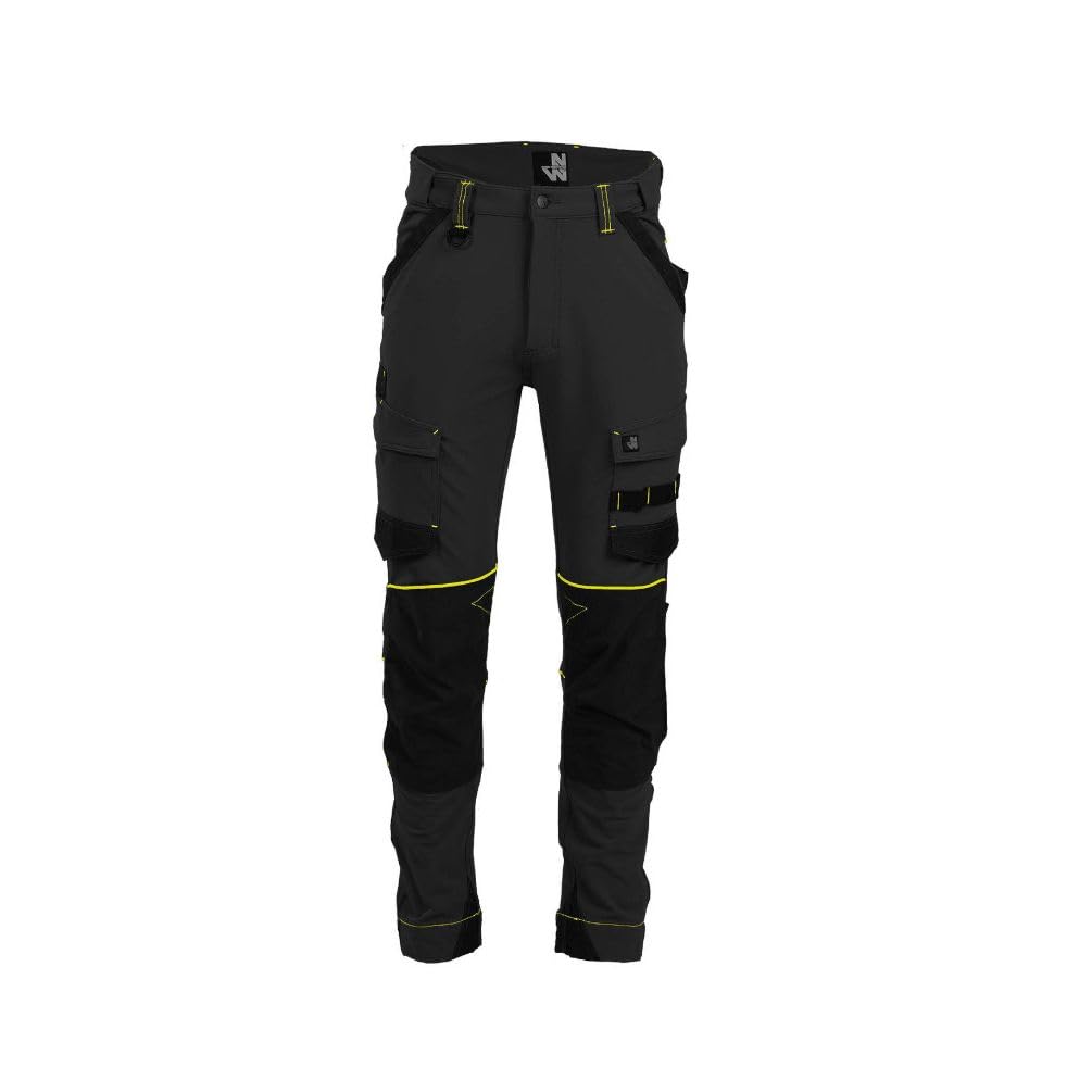 Pantalon - NORTH WAYS - Sacha Noir/Jaune fluo 1388 T.46