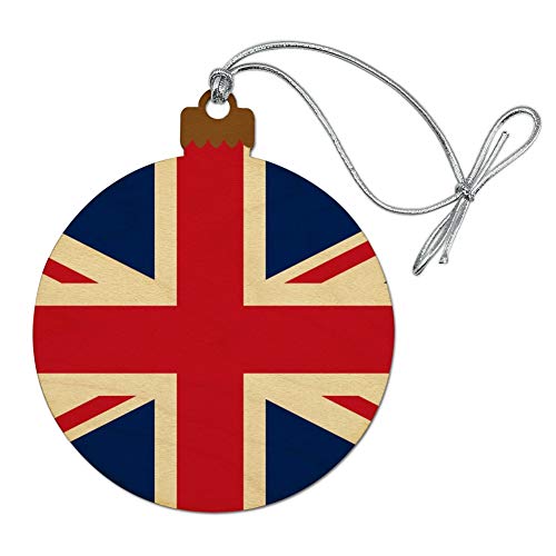 GRAPHICS & MORE United Kingdom Great Britain Union Jack Country Flag Wood Christmas Tree Holiday Ornament