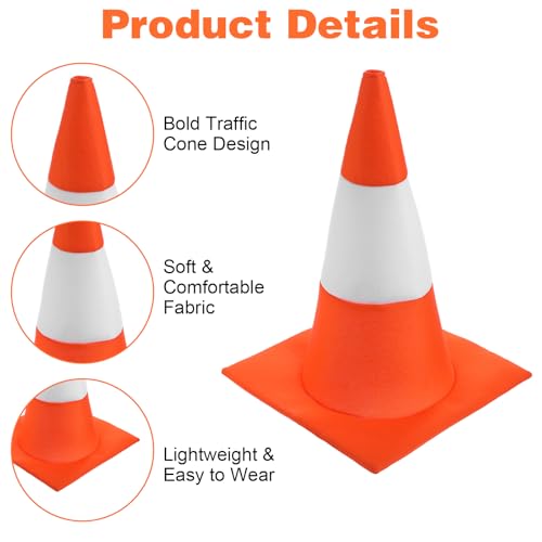 image for Aeaocvo Traffic Cone Hat, Crazy Hats for Adults, Silly Hats Novelty Fu