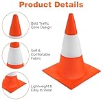 Traffic Cone Hat, Crazy Hats for Adults, Silly Hats Novelty Funny Headwear for Costume Role Playing Party, Crazy Hat Day - Image 4