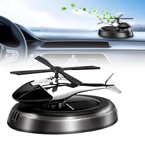 Image of Car Air Freshener, Solar Energy Rotating Car Airplane Aromatherapy Diffuser Automotive Interior Accessories with Plant Extract Air Fresh Perfume Flakes