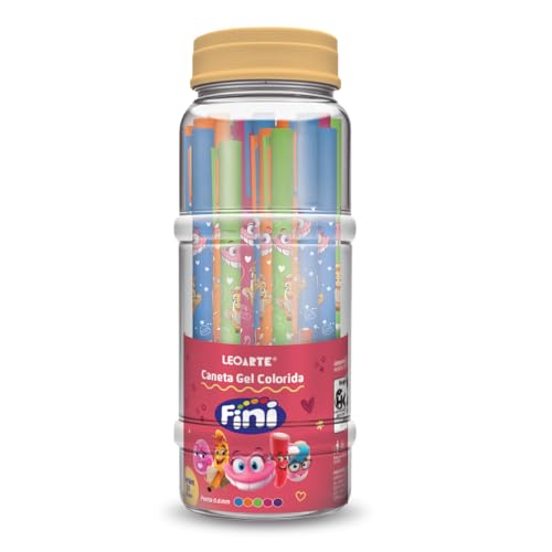 Caneta Gel Corpo Estampado 0.6 Fini - Pote C/ 50 Und Leoarte