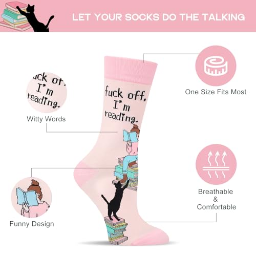 Image of Funny Socks for Women and Teenage Girls, Cute Crazy Unique Novelty Gifts | Gifts for Valentines Birthdays Easter Mothers Day Christmas Stocking Stuffers