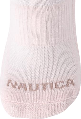 Image of Nautica Womens No Show Socks Moisture Wicking Athletic Low Cut Socks 6 Pack | Moisture Wicking Dri-Motion Fabric, Cushioned Key Areas, Banded Arch Support, No Show Low Cut, Shoe Size 4-10