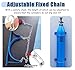 1pc Adjustable Oxygen Cylinder Stand - Durable Steel Holder for 40L Cylinders - Ideal for Home and Hospital Use(Blue,Twin)