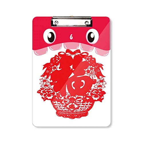 Porte-bloc A4 avec motif lanterne chinoise rouge pour organisation