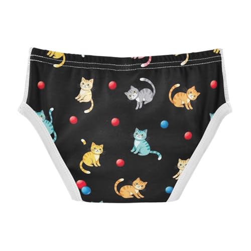 CHIFIGNO Boys Underwear Cute Cat Black Little Boys Briefs Printed Cotton Briefs Underwear2