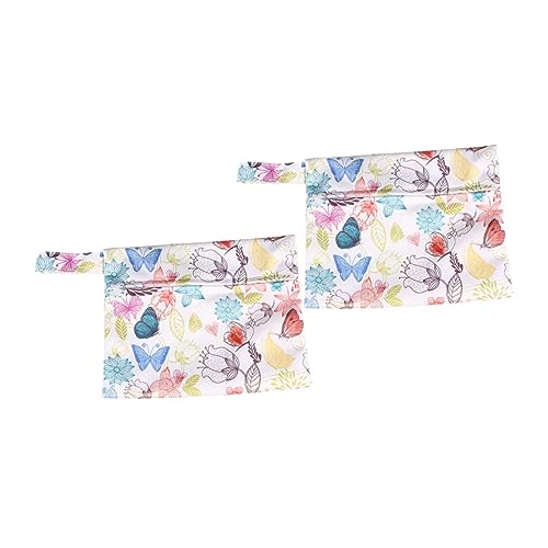 Vaguelly Bolsa Para Toallas Sanitarias 2 Piezas (14x18 Cm) Portátil y Compacta, Bolsa De Almacenamiento De Poliéster Cremallera Resistente Para Viaje, Uso Femenino y Organización Íntima Segura