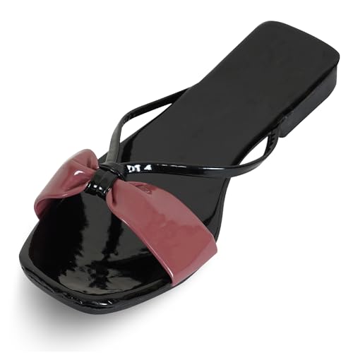 Image of Women's Slippers | Comfortable Flat Chappals for Women with Bow Detail | Stylish Casual Chappals, Trendy Summer Sandals, Comfortable Footwear for Daily Use
