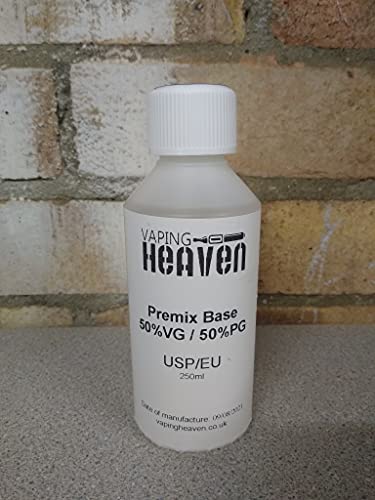 250ml | 50/50 VG/PG | Unflavoured DIY E Liquid | VG/PG Base Vape E-Liquid 0% Nicotine (No Nicotine)