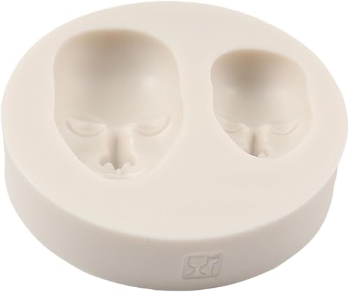 Miniatura 8 de QDMOLDS Molde de silicona para cara humana, molde de fondant de chocolate para decoración de tartas, decoración de cupcakes, caramelo de chocolate,