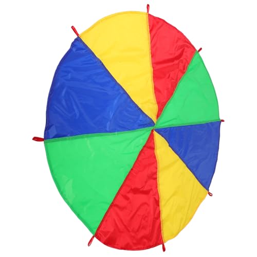 GOOHOCHY Rainbow Parachutes for Portable for Preschool Learning Activities Team Game Equipment for Boys and Enhances Motor Skills Coordination Fun