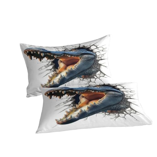 Housse de couette crocodile imprimée 3D en microfibre - 3