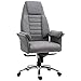 Vinsetto Fauteuil de bureau ergonomique hauteur réglable roulettes pivotantes 68 x 72 x 118-128 cm gris