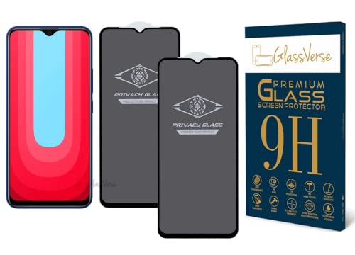 Image of GlassVerse Privacy Tempered Glass for Vivo U10 | Anti Spy Screen Protector, 9H Hardness, Edge to Edge, Case Friendly, Hassle-less Installation Kit Included. (Pack of 2)