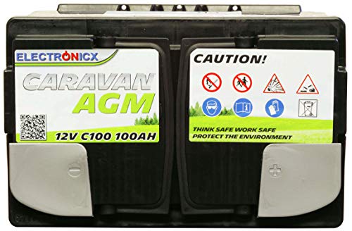 Electronicx Caravan Edition accu AGM 100 AH 12 V camper boot voeding zonne-batterij 100 Ah - Afbeelding 8