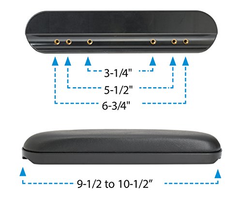 New Solutions Ar011P - One Pair Of Black Desk Length Vinyl Armrests For Wheelchairs, Please Measure Before Buying #TOP2