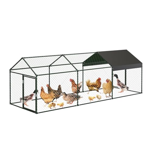 GarveeLife Large Metal Chicken Coop with Cover