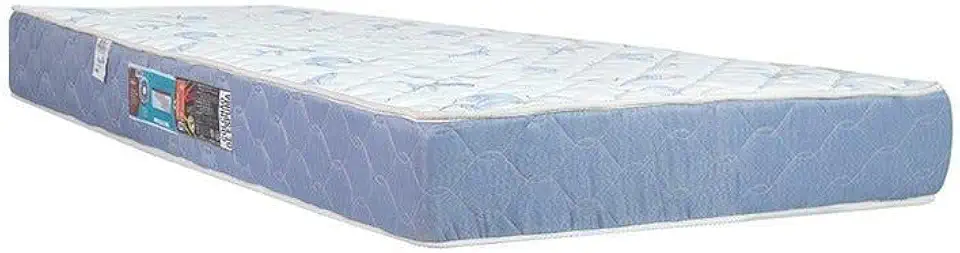 Colchão Solteiro Sleep Max Espuma D45 88x188x18cm Branco/Azul - Castor