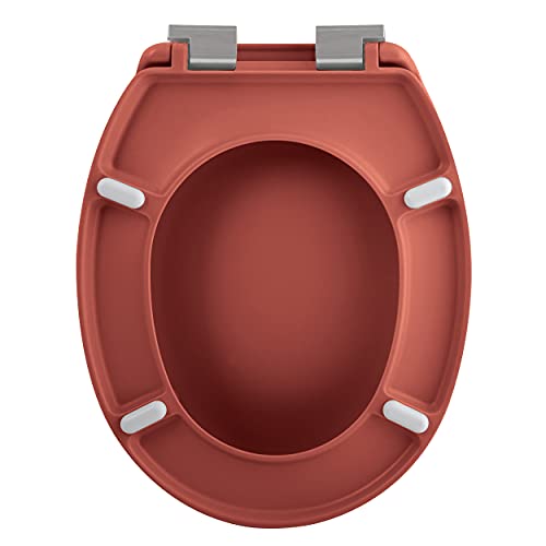 Abattant WC terracotta mat Spirella 44x37cm avec frein de chute
