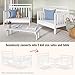 Dream On Me Emma 3-in-1 Convertible Wooden Toddler Bed in White, Baby Safety Alliance Certified, Low-to-Floor Design, Solid Pinewood with Safety Rails